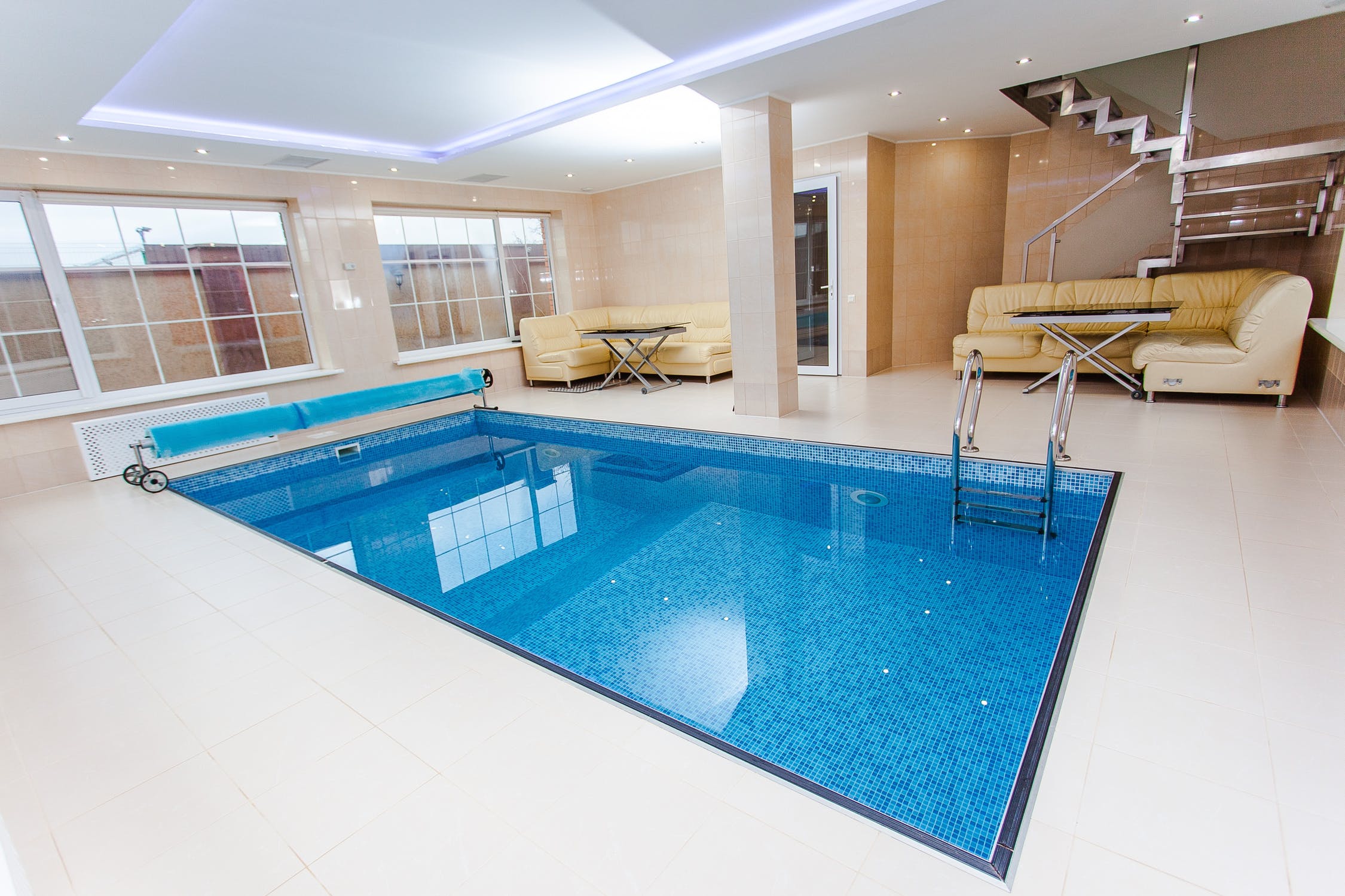 indoor pool in a condo